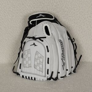 Mizuno 12.5" Supreme Series Fastpitch Glove White Black Right Hand Throw Leather